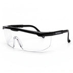 Anti-Scratch Safety Glasses, Clear Lens, Black Frame