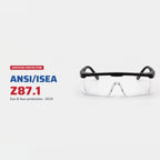 Anti-Scratch Safety Glasses, Clear Lens, Black Frame