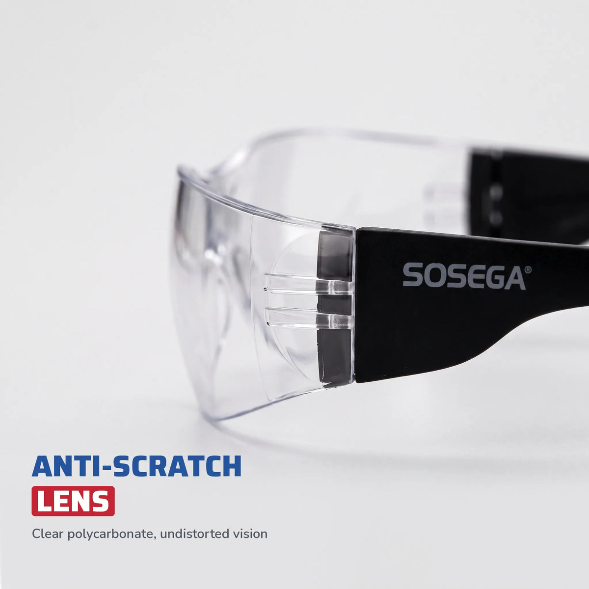 Anti-Scratch Safety Glasses, Clear Lens