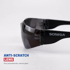Anti-Scratch Safety Glasses, Grey Lens