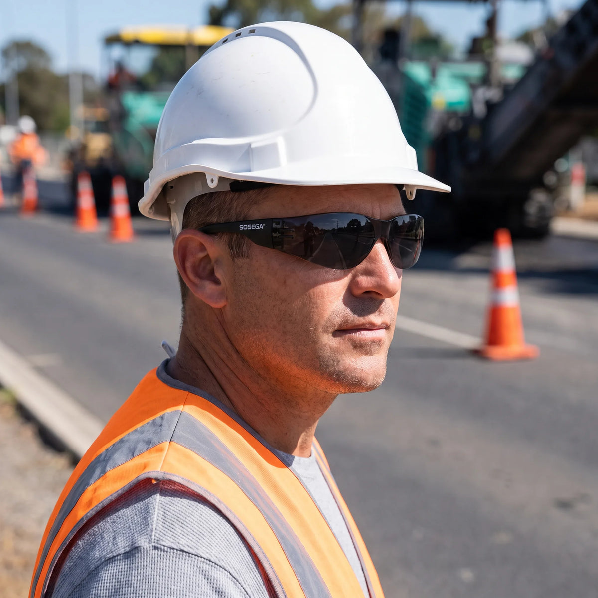 Anti-Scratch Safety Glasses, Grey Lens