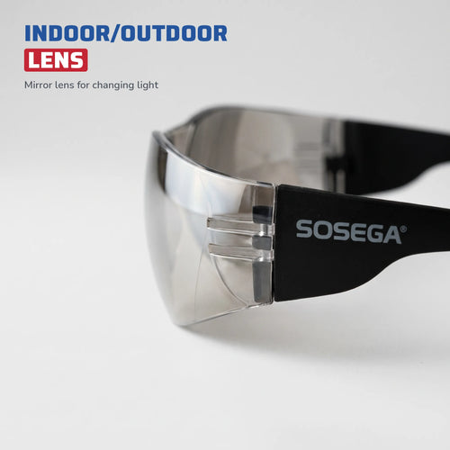 Anti-Scratch Safety Glasses, Clear IN/OUT Lens