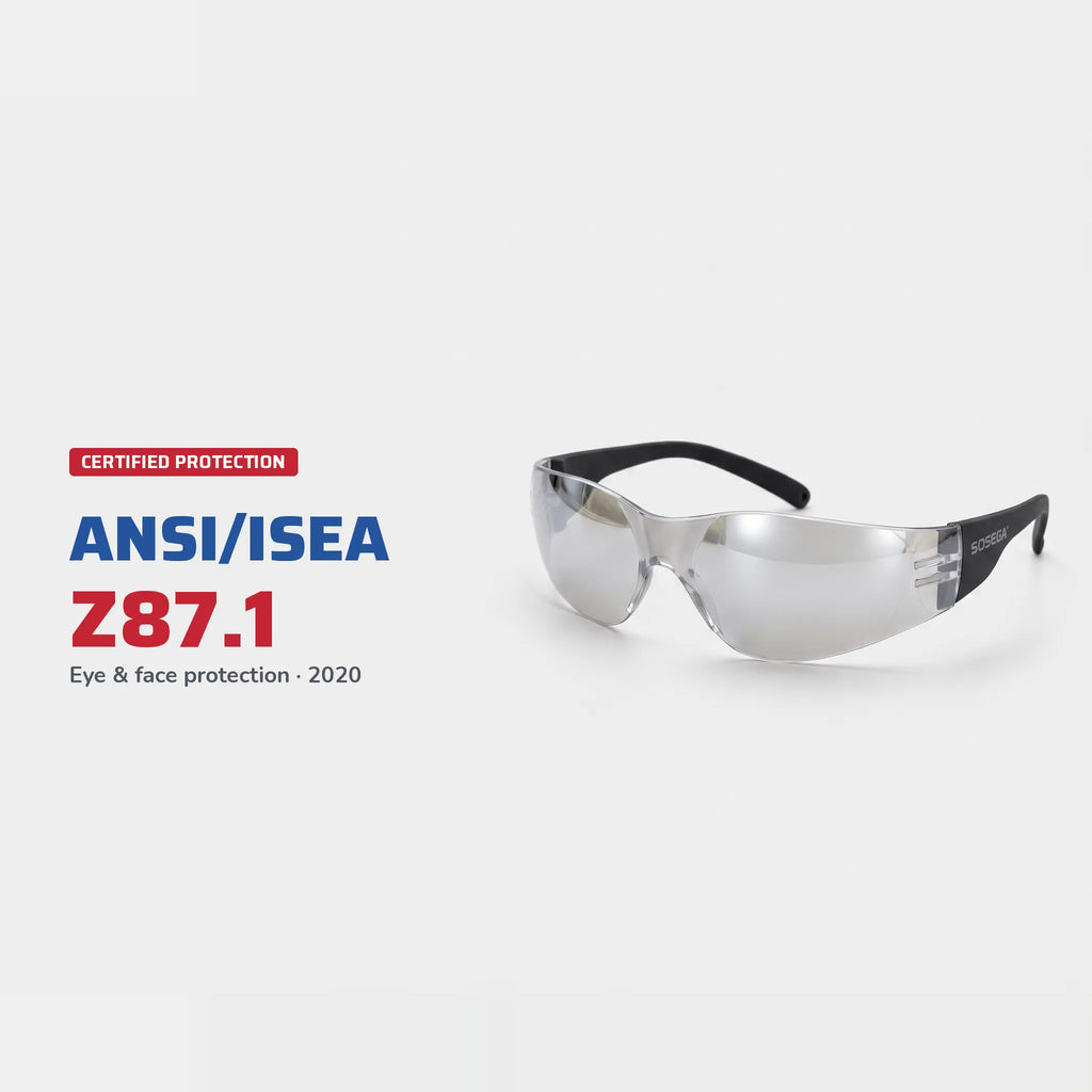 Anti-Scratch Safety Glasses, Clear IN/OUT Lens