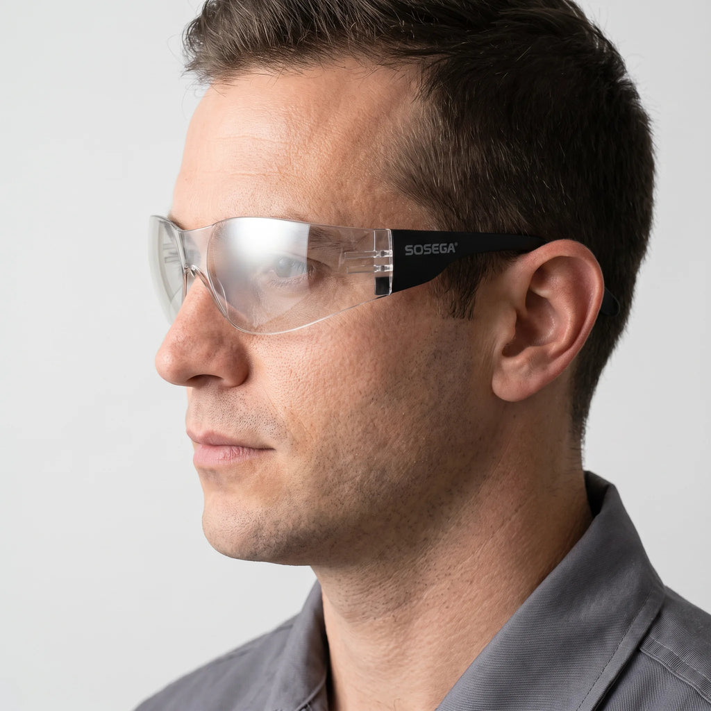 Anti-Scratch Safety Glasses, Clear IN/OUT Lens