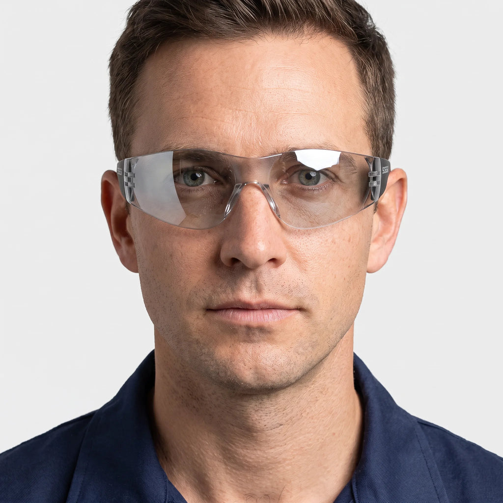 Anti-Scratch Safety Glasses, Clear IN/OUT Lens