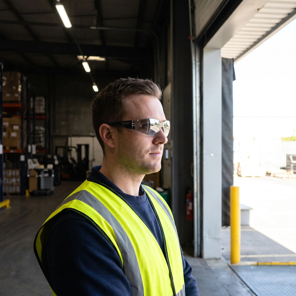 Anti-Scratch Safety Glasses, Clear IN/OUT Lens