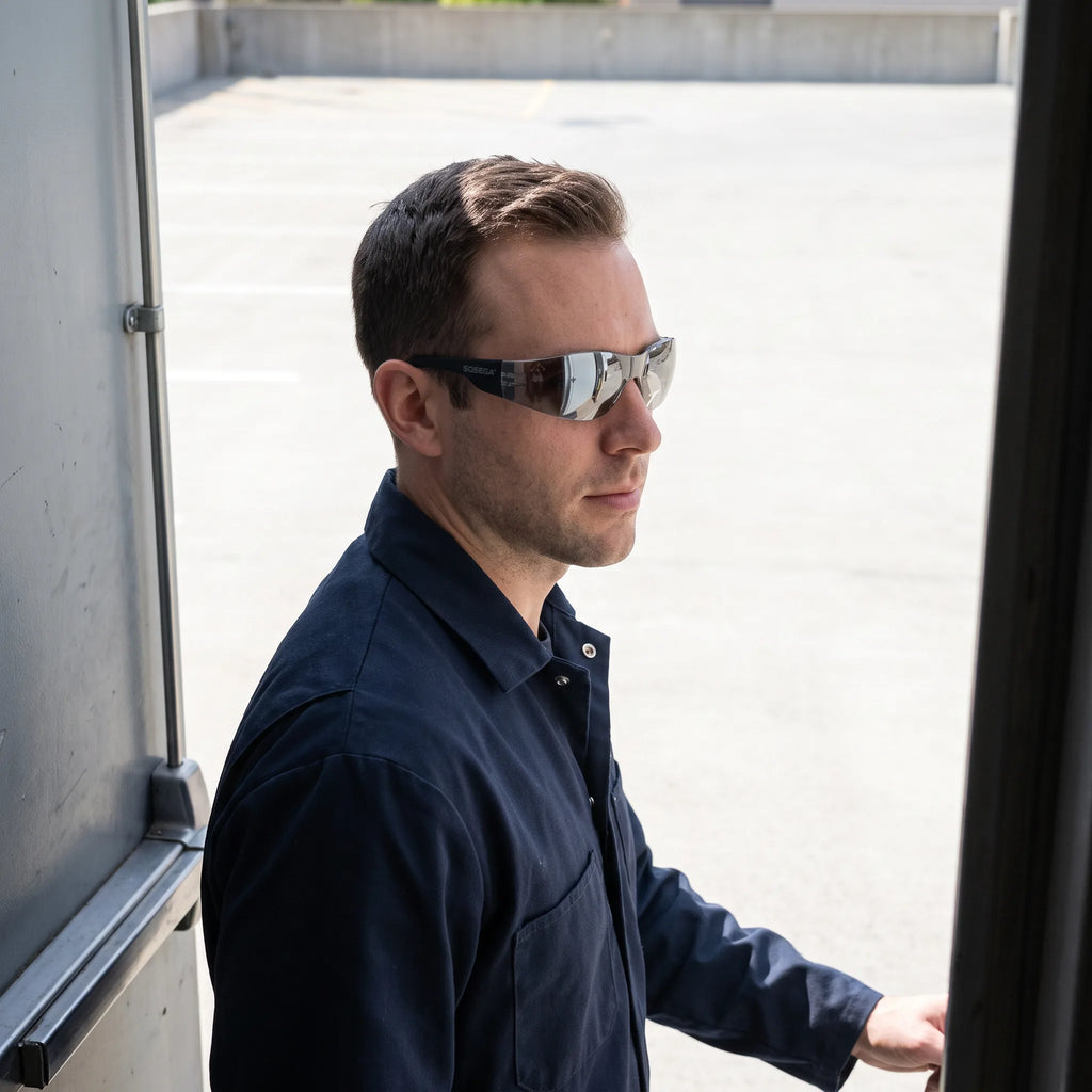 Anti-Scratch Safety Glasses, Clear IN/OUT Lens