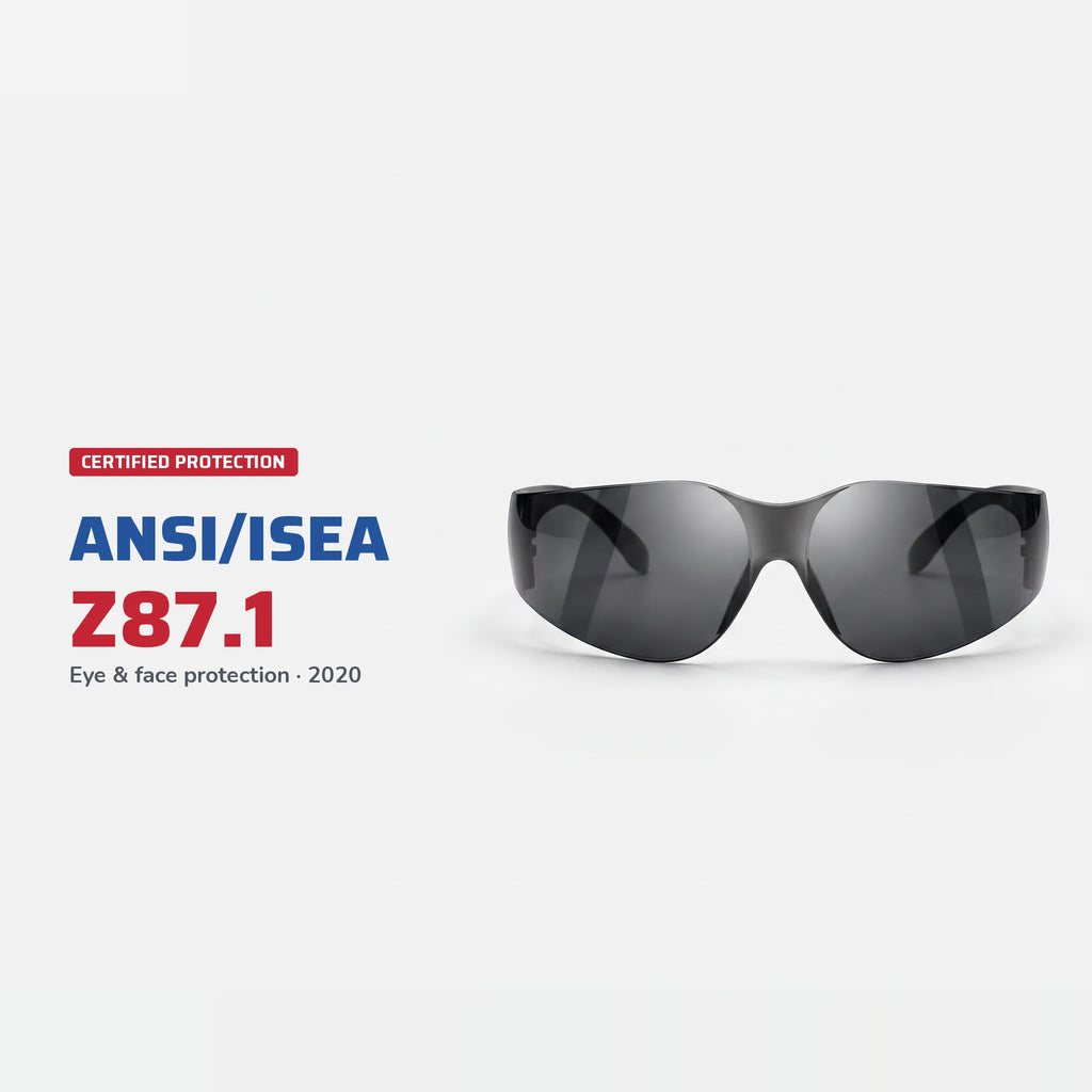 Anti-Scratch Safety Glasses, Grey IN/OUT Lens