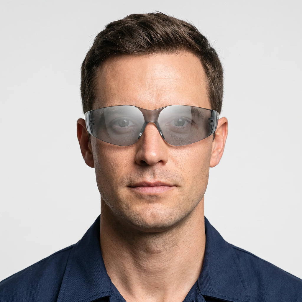 Anti-Scratch Safety Glasses, Grey IN/OUT Lens