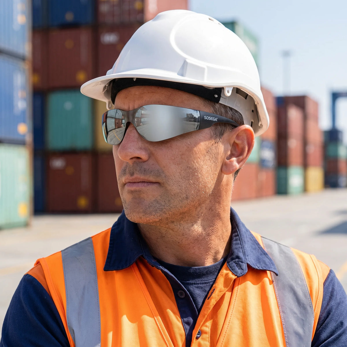 Anti-Scratch Safety Glasses, Grey IN/OUT Lens