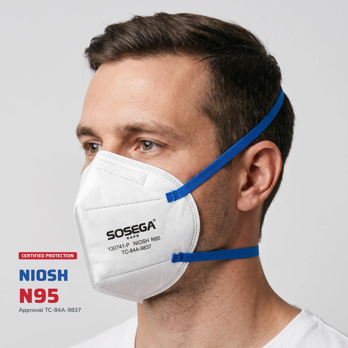 N95 Disposable Mask without Valve, White