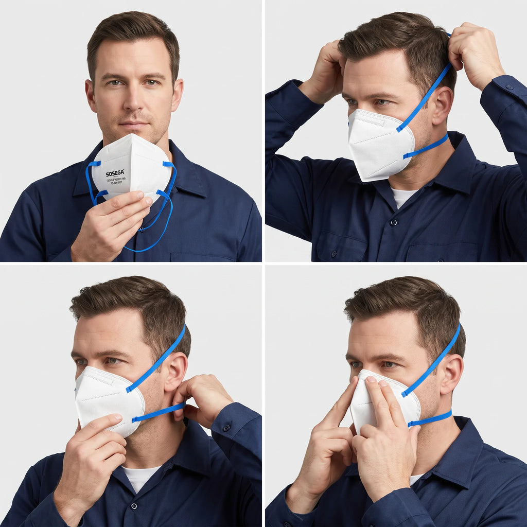 N95 Disposable Mask without Valve, White