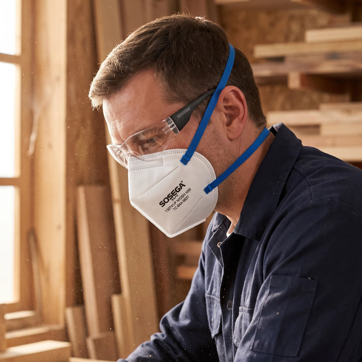 N95 Disposable Mask without Valve, White