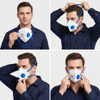 N95 Disposable Mask with Valve, White