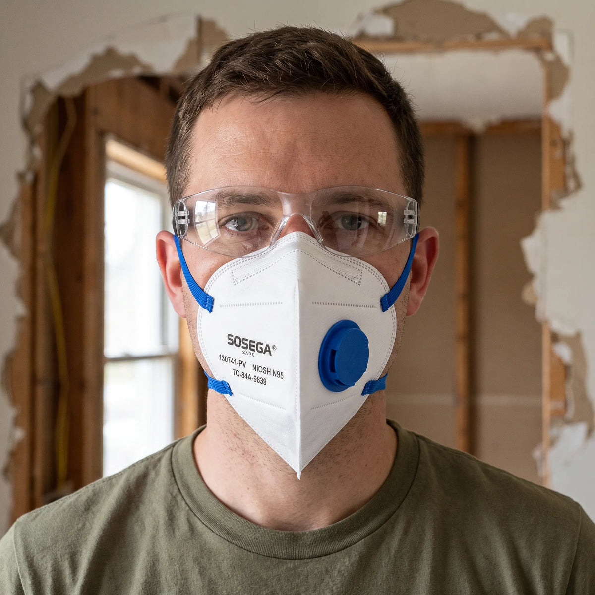N95 Disposable Mask with Valve, White