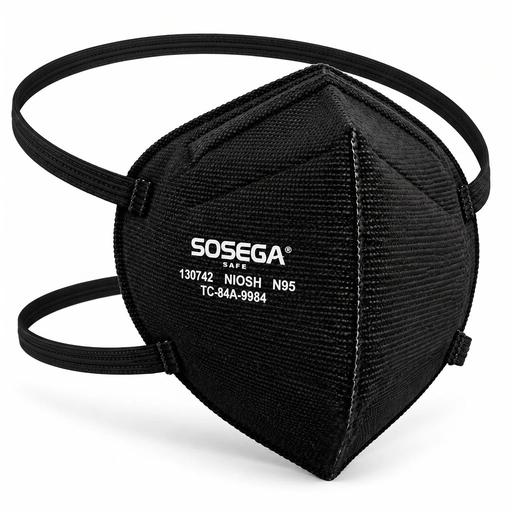 N95 Disposable Mask without Valve, Black