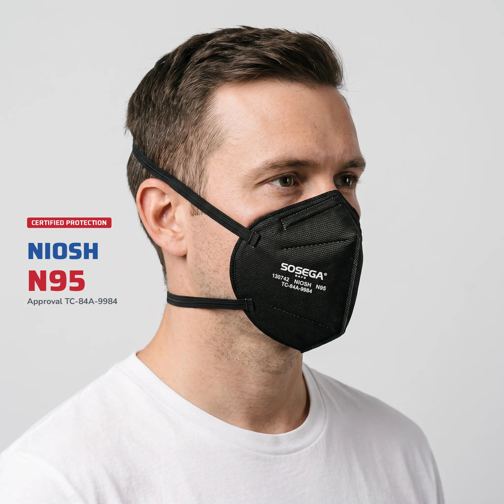 N95 Disposable Mask without Valve, Black