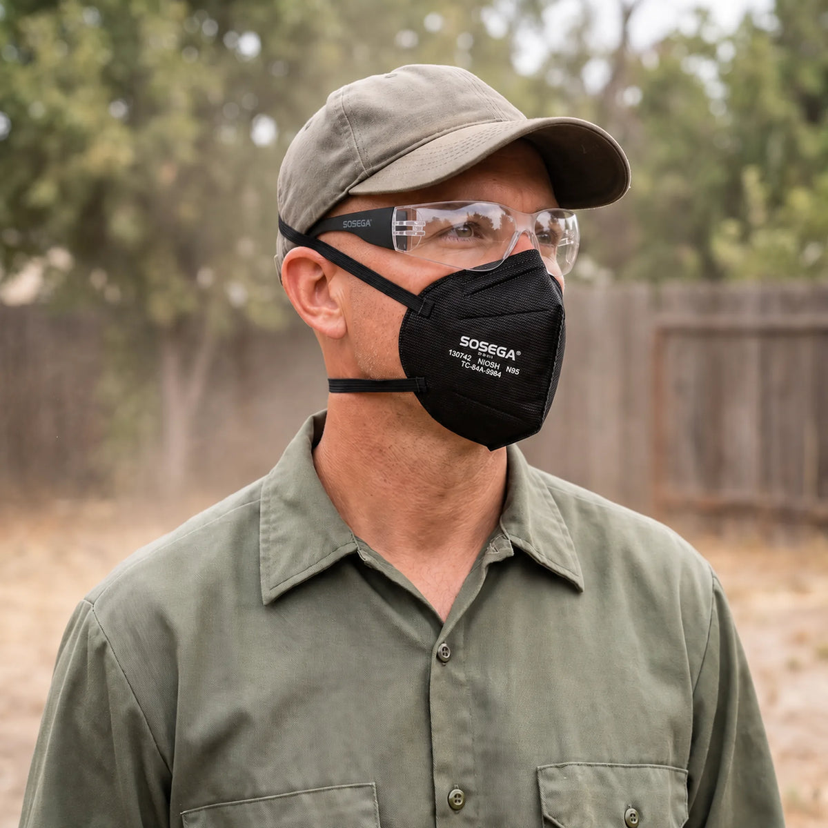 N95 Disposable Mask without Valve, Black
