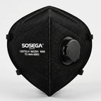 N95 Disposable Mask with Valve, Black