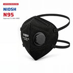 N95 Disposable Mask with Valve, Black