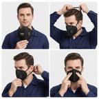 N95 Disposable Mask with Valve, Black