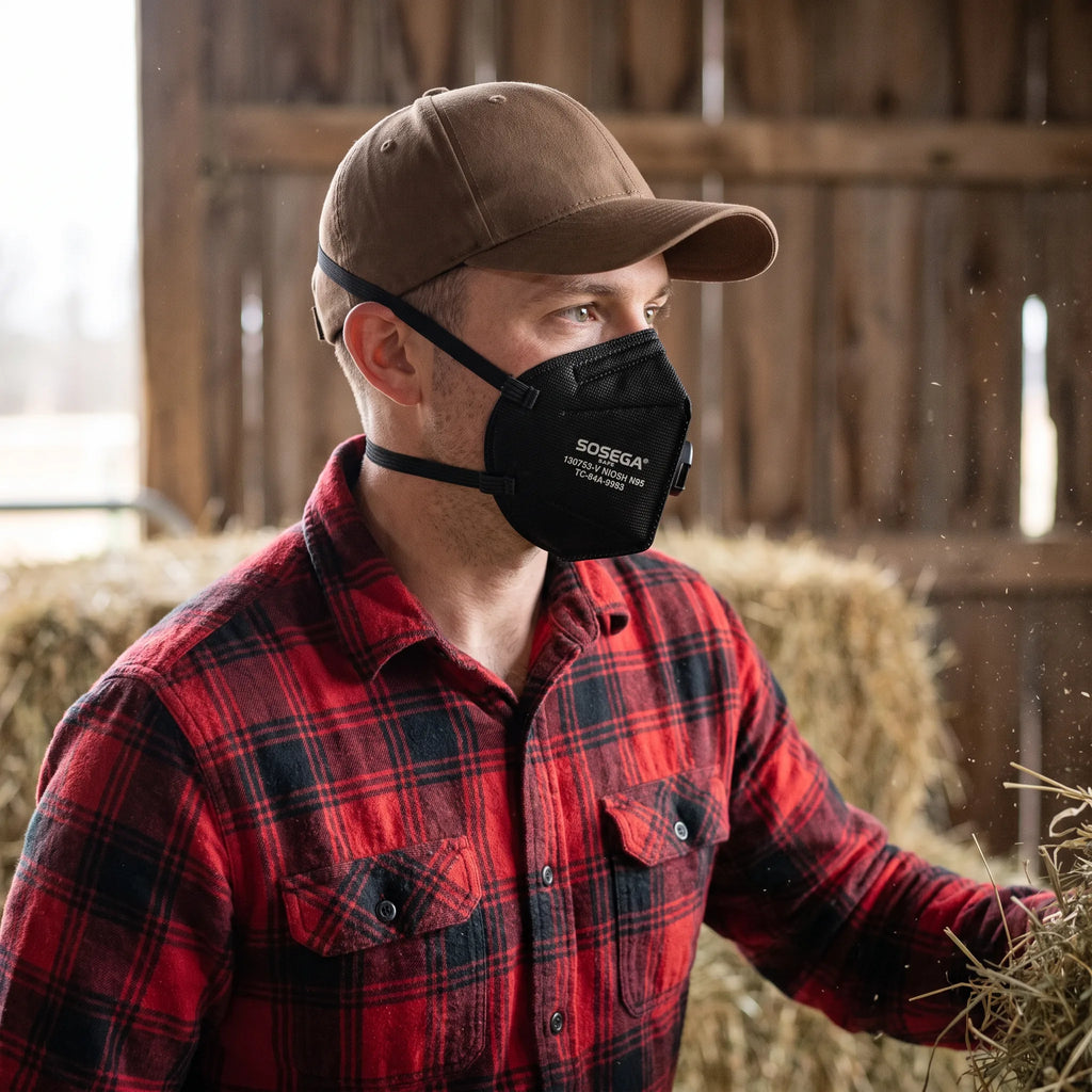 N95 Disposable Mask with Valve, Black