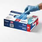 Powder-Free Nitrile Disposable Gloves, Blue, Industrial Use