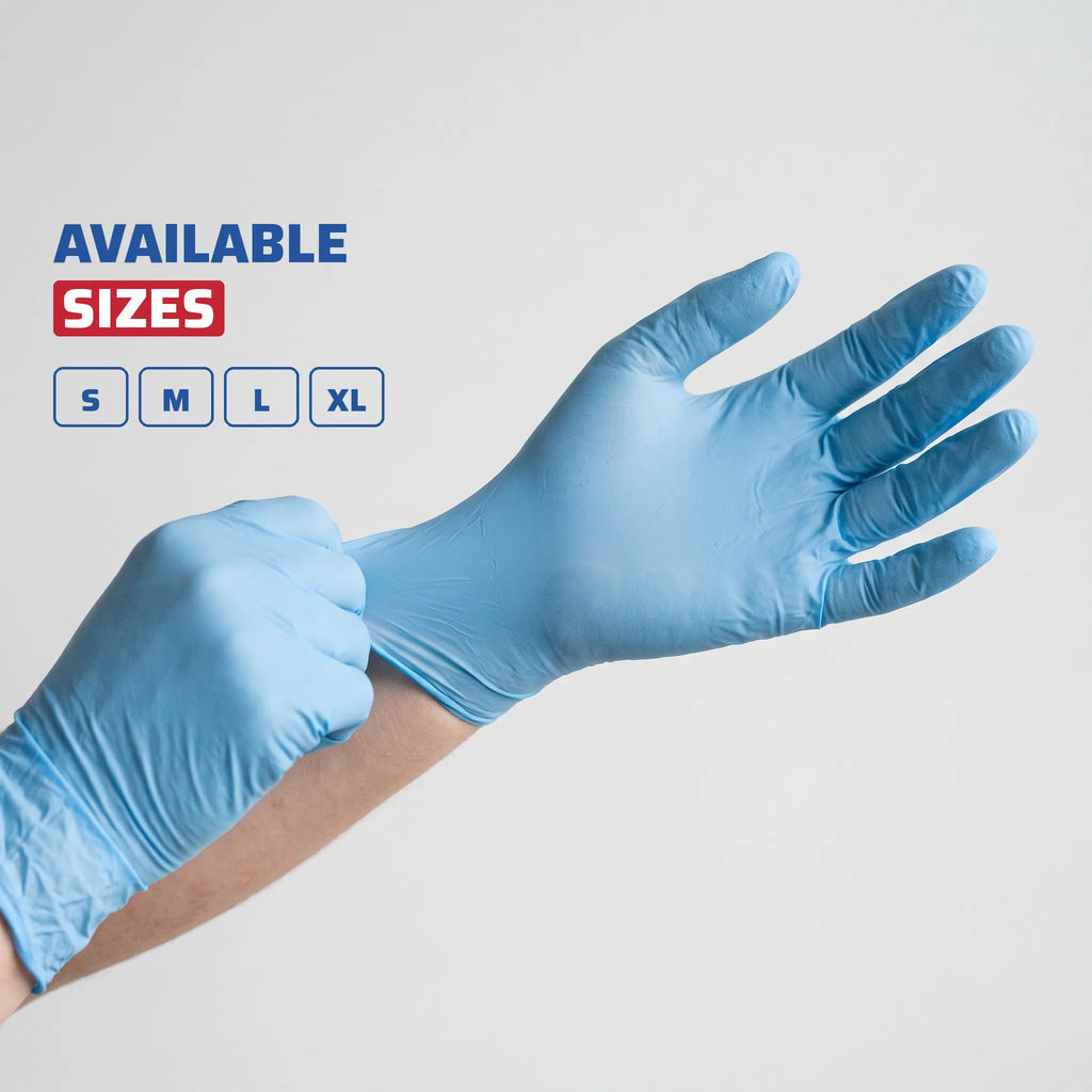 Powder-Free Nitrile Disposable Gloves, Blue, Industrial Use