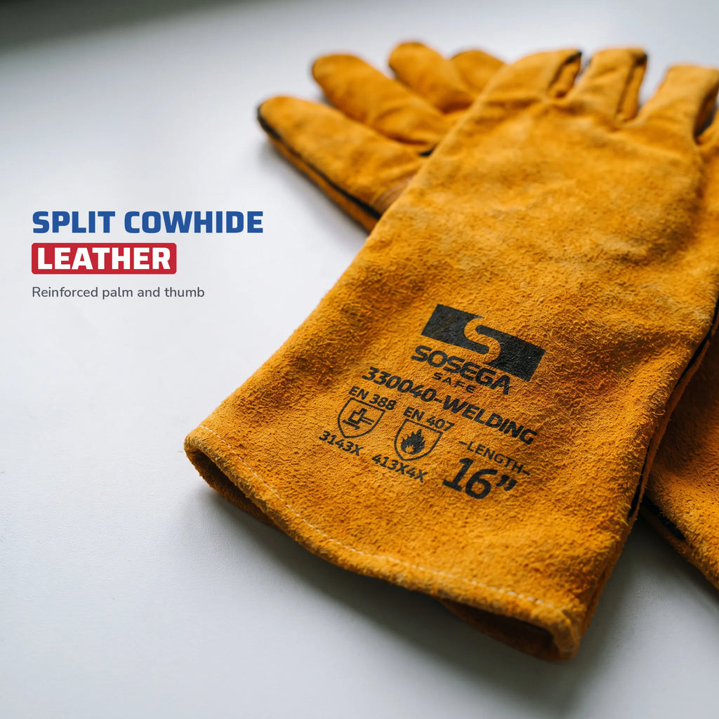 16" Welding Gloves, Split Leather