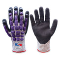 Anti-Impact Sandy Nitrile Coated Gloves, HPPE Shell