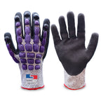 Anti-Impact Sandy Nitrile Coated Gloves, HPPE Shell