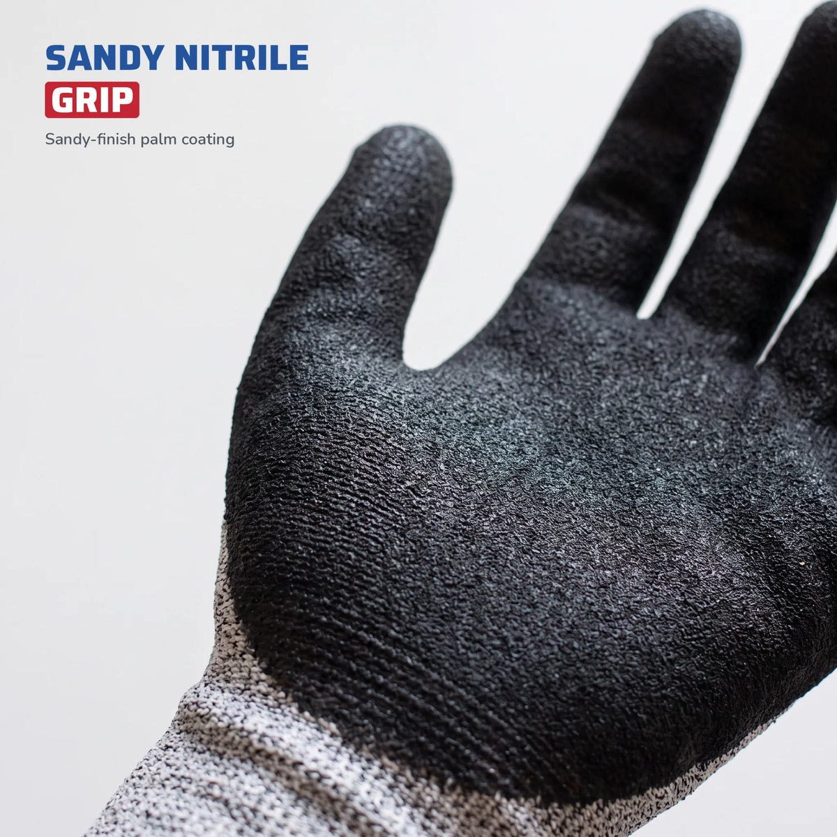 Anti-Impact Sandy Nitrile Coated Gloves, HPPE Shell