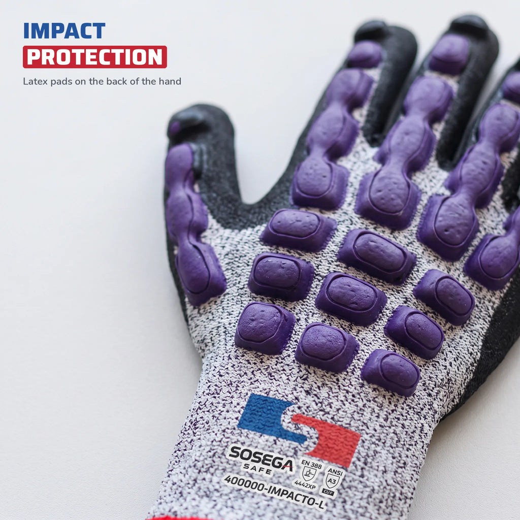 Anti-Impact Sandy Nitrile Coated Gloves, HPPE Shell