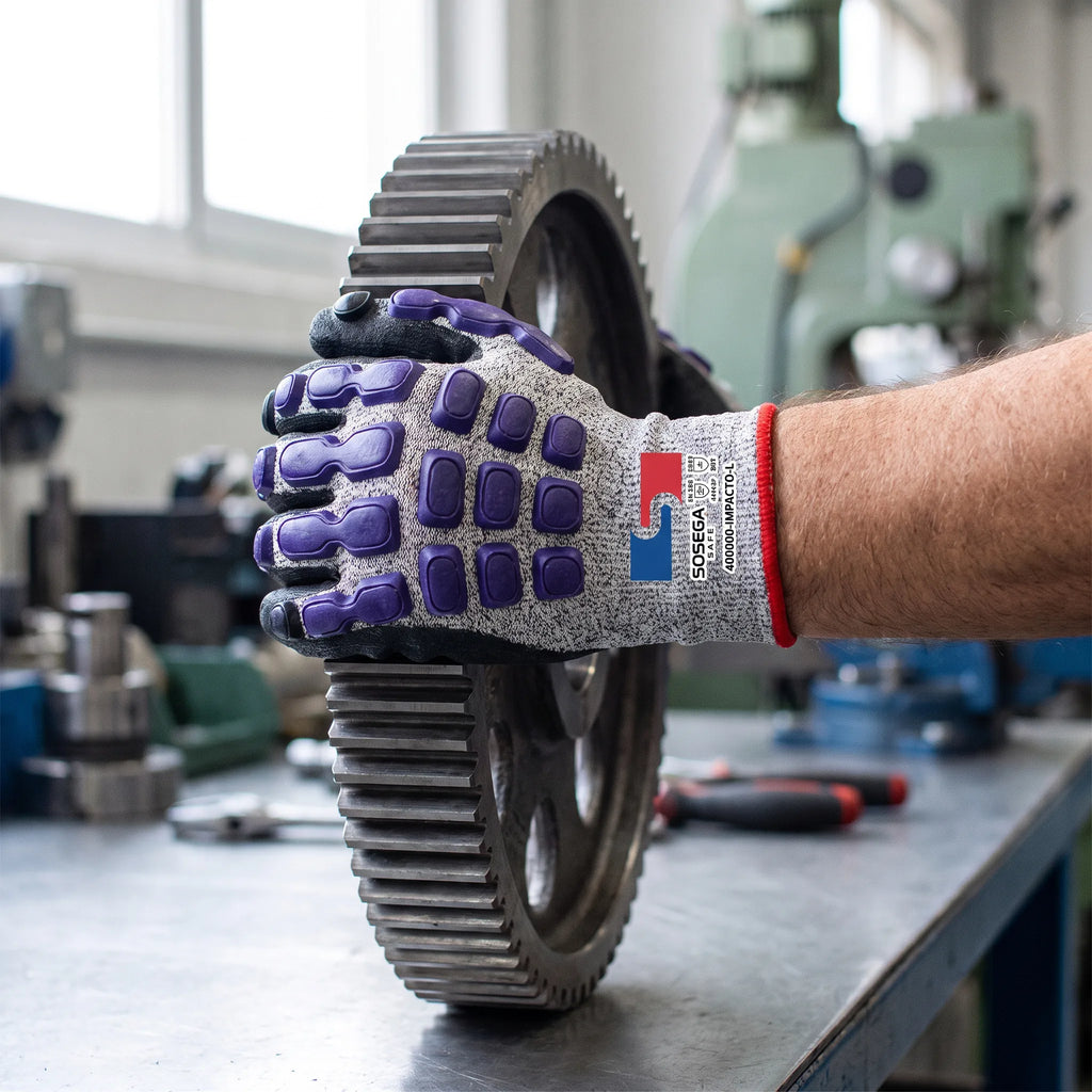 Anti-Impact Sandy Nitrile Coated Gloves, HPPE Shell
