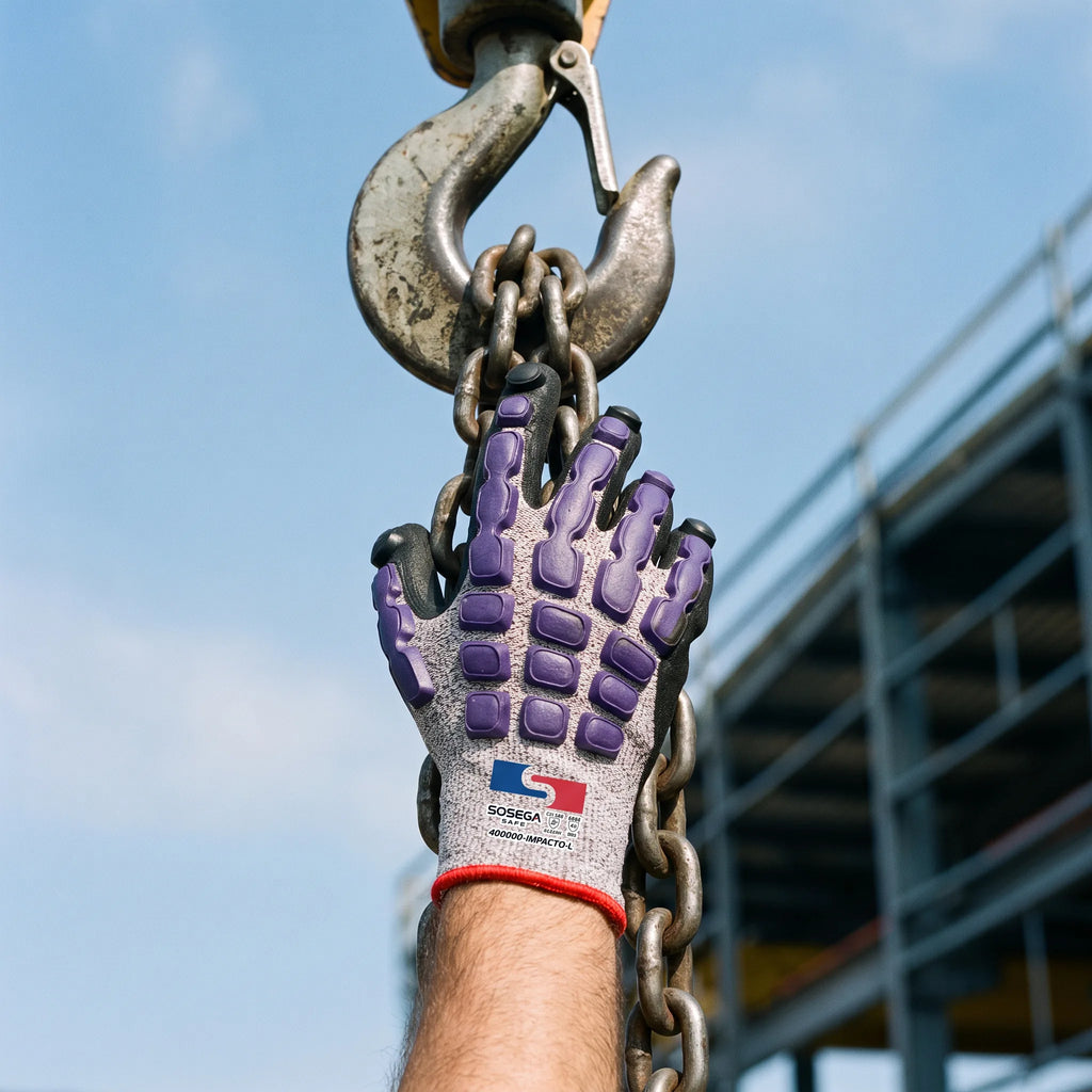 Anti-Impact Sandy Nitrile Coated Gloves, HPPE Shell