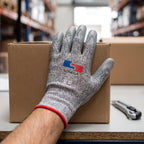 A4 Cut Resistant PU Coated Gloves, HPPE Shell