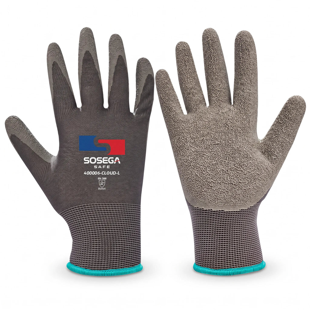 Crinkle Latex Coated Gloves, Polyester Shell