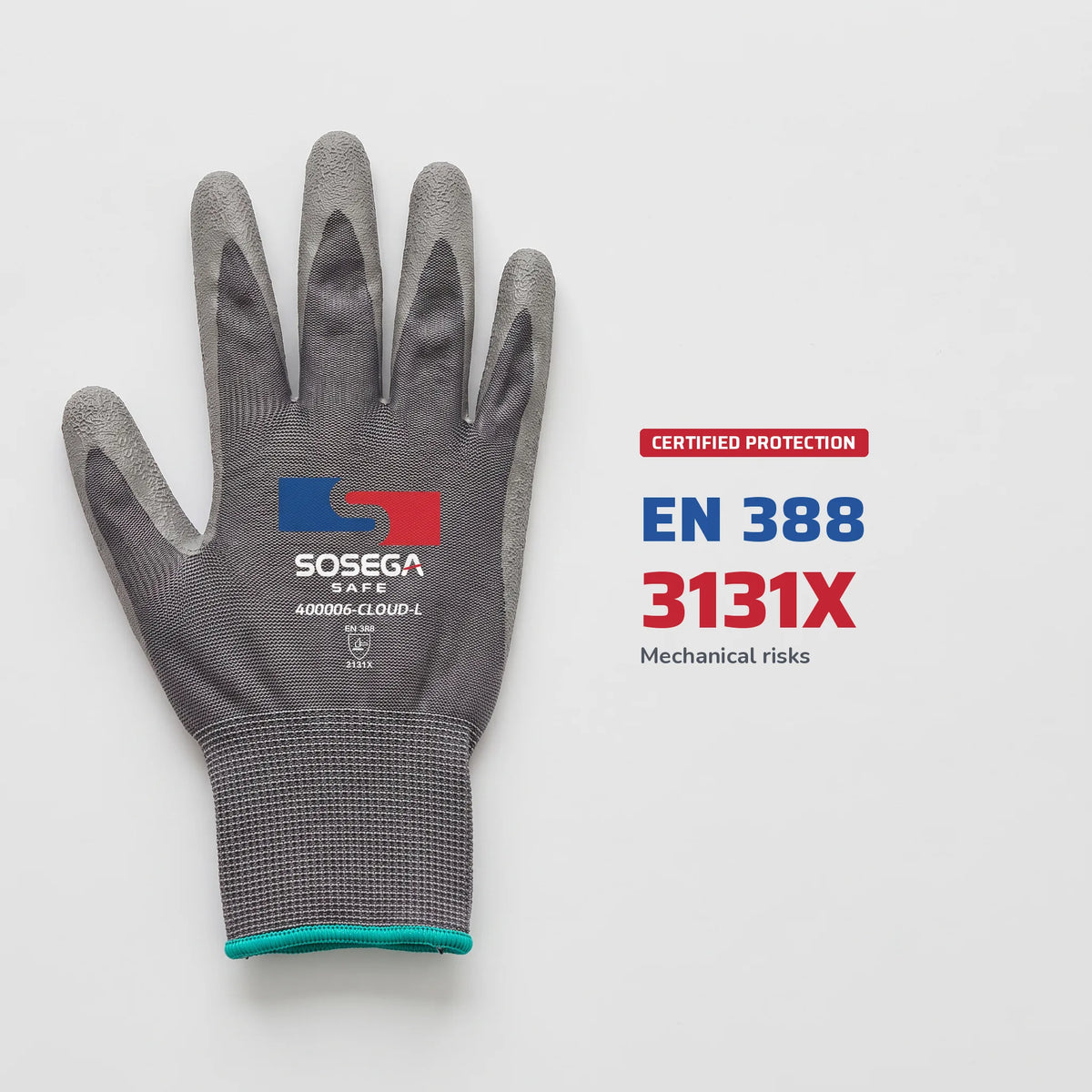 Crinkle Latex Coated Gloves, Polyester Shell