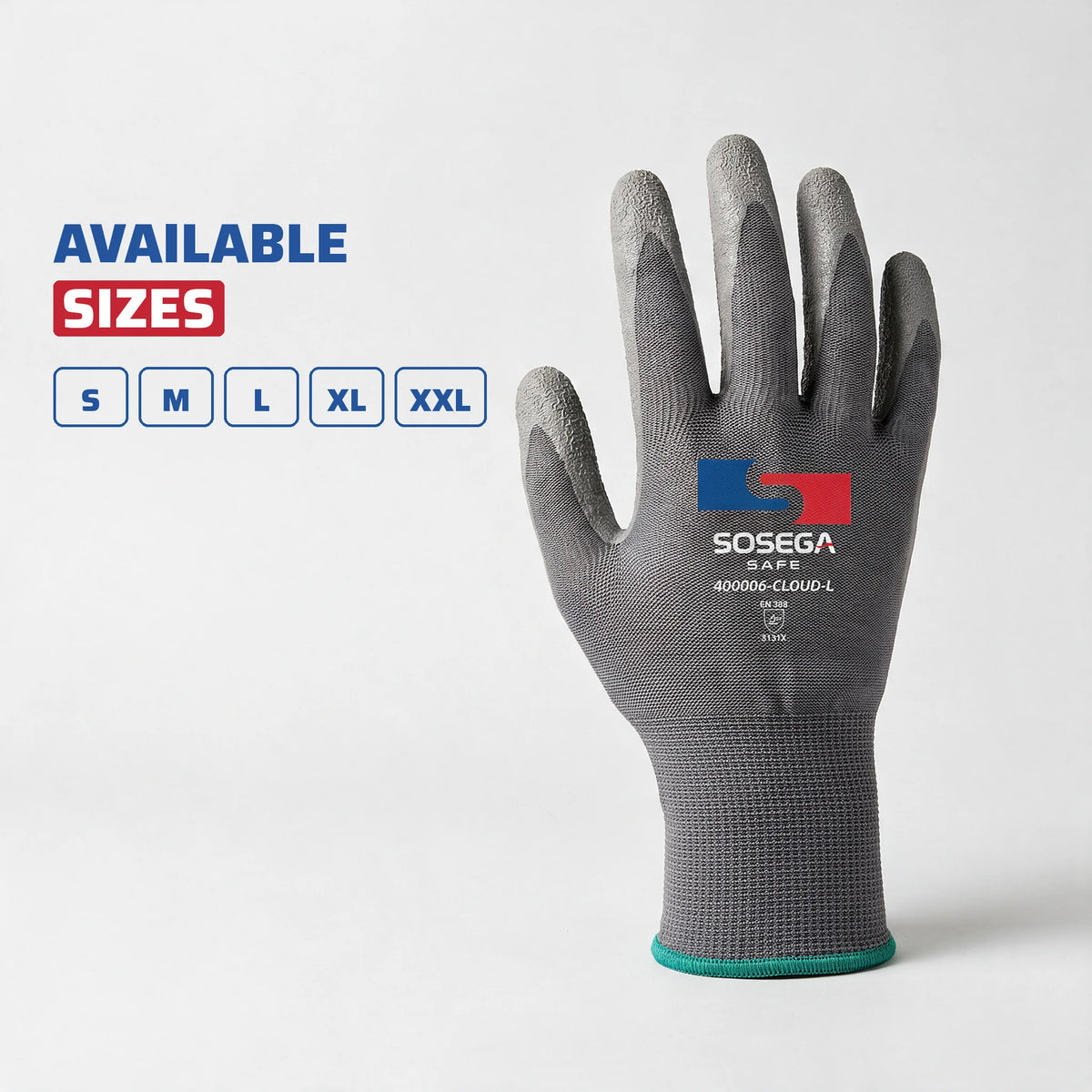 Crinkle Latex Coated Gloves, Polyester Shell