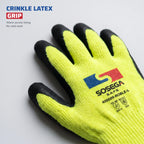 Crinkle Latex Coated Gloves, Acrylic Lining