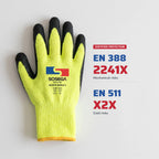 Crinkle Latex Coated Gloves, Acrylic Lining