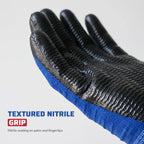 Wave-Pattern Nitrile Coated Gloves, Polyester Shell