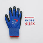 Wave-Pattern Nitrile Coated Gloves, Polyester Shell