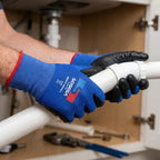 Wave-Pattern Nitrile Coated Gloves, Polyester Shell