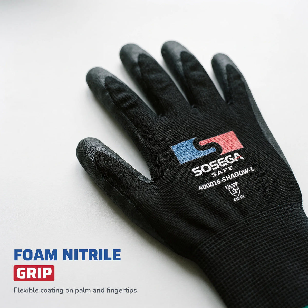 Nitrile Foam Coated Gloves, Polyester Shell