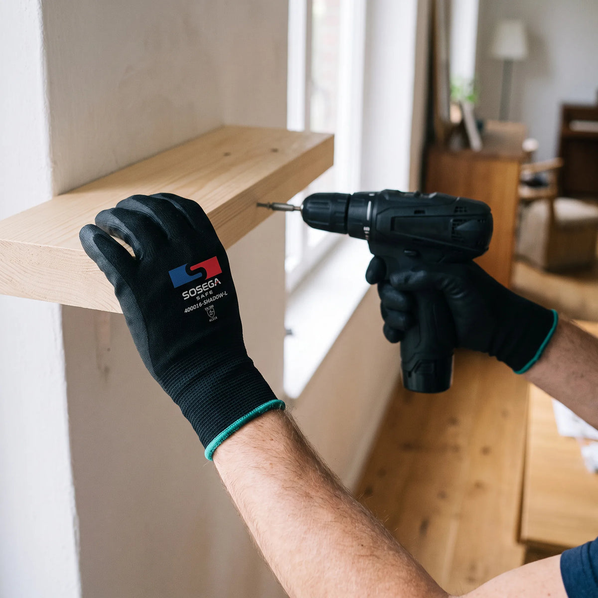 Nitrile Foam Coated Gloves, Polyester Shell