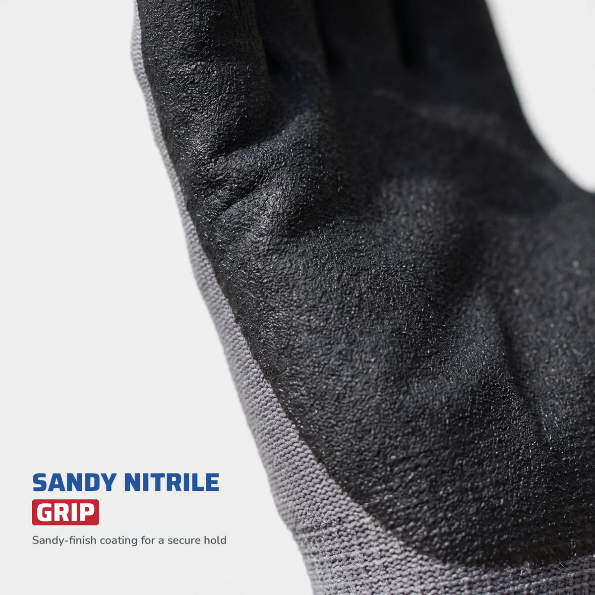 Sandy Nitrile Coated Gloves, Polyester Shell