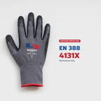 Sandy Nitrile Coated Gloves, Polyester Shell