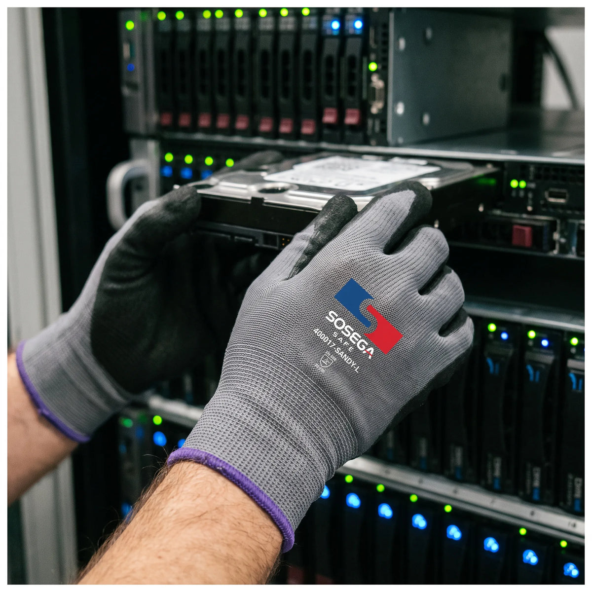 Sandy Nitrile Coated Gloves, Polyester Shell