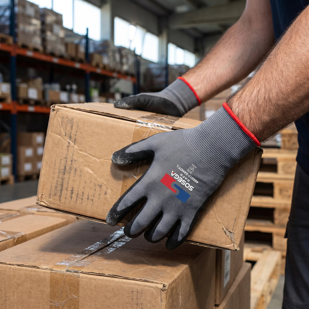 Sandy Nitrile Coated Gloves, Polyester Shell